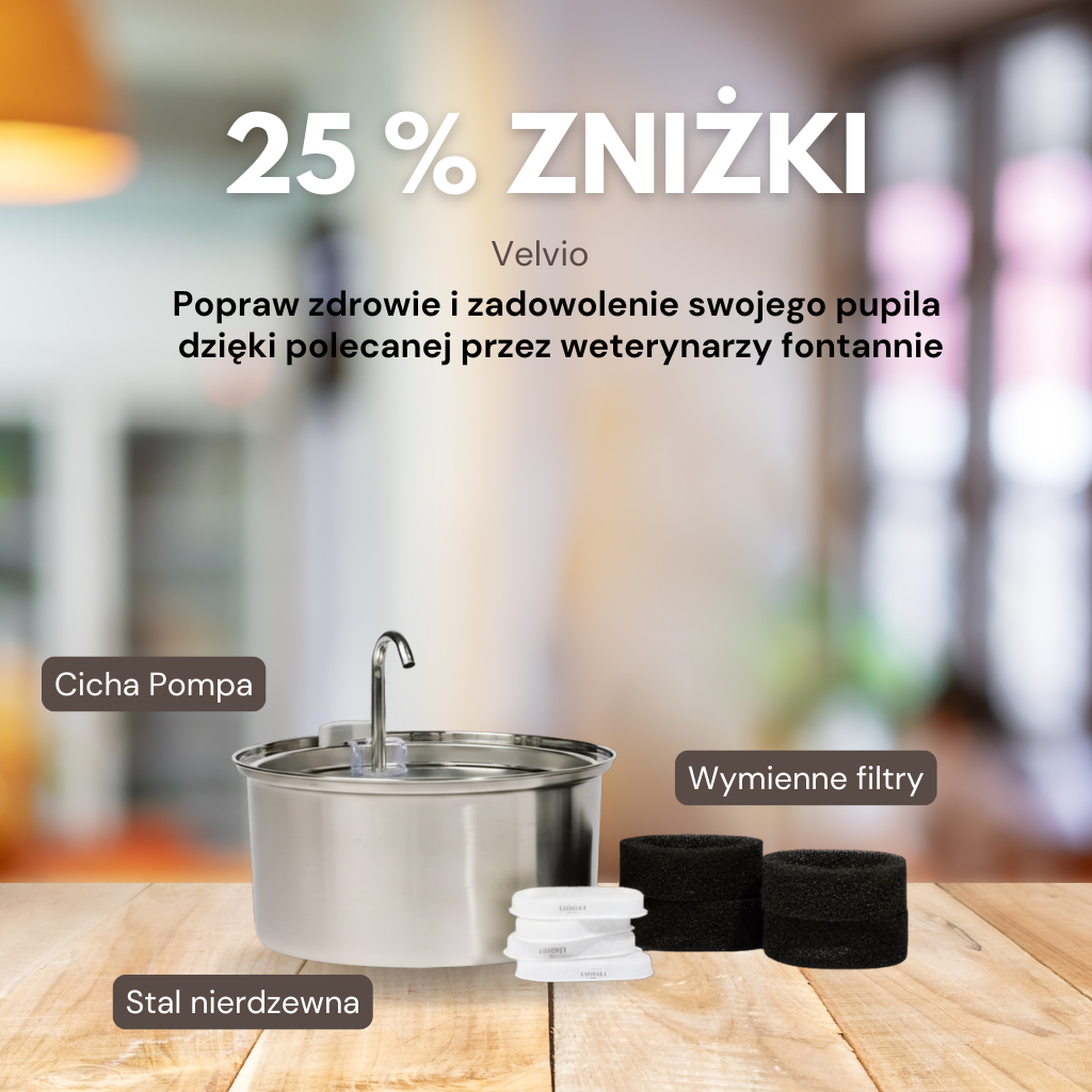 TotalClean Czysta woda zdrowy kot fontanna Velvio™ 3.2 L