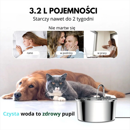 TotalClean Czysta woda zdrowy kot fontanna Velvio™ 3.2 L